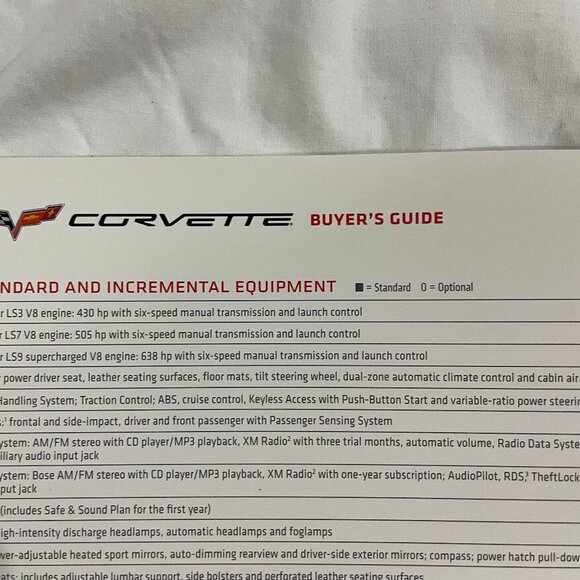 2010 Chevrolet Corvette Z06 ZR1 Original Sales Brochure GM Booklet Ephemora - Picture 6 of 8